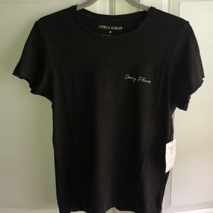 Stella & Dot Tee T-Shirt‎ Going Places Black Small or XL New